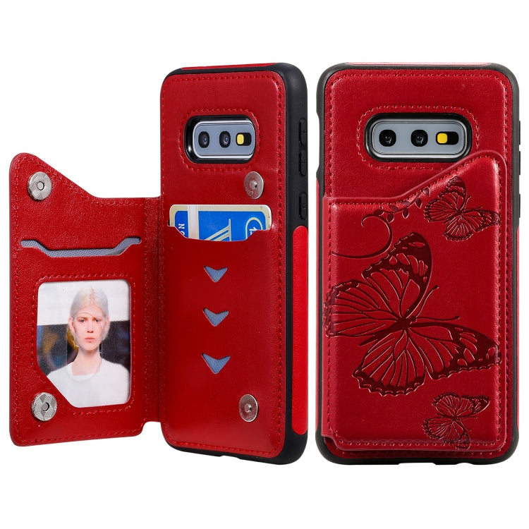 Butterfly Embossing Pattern Shockproof Protective Case with Holder & Card Slots & Photo Frame, Series 4