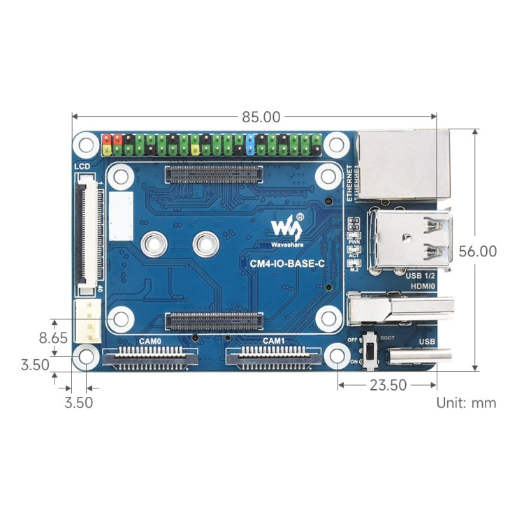 Waveshare Mini Base Board Designed for Raspberry Pi Compute Module 4 My Store