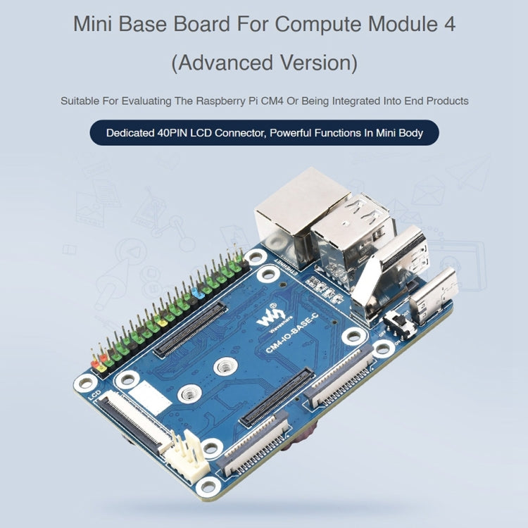 Waveshare Mini Base Board Designed for Raspberry Pi Compute Module 4 My Store