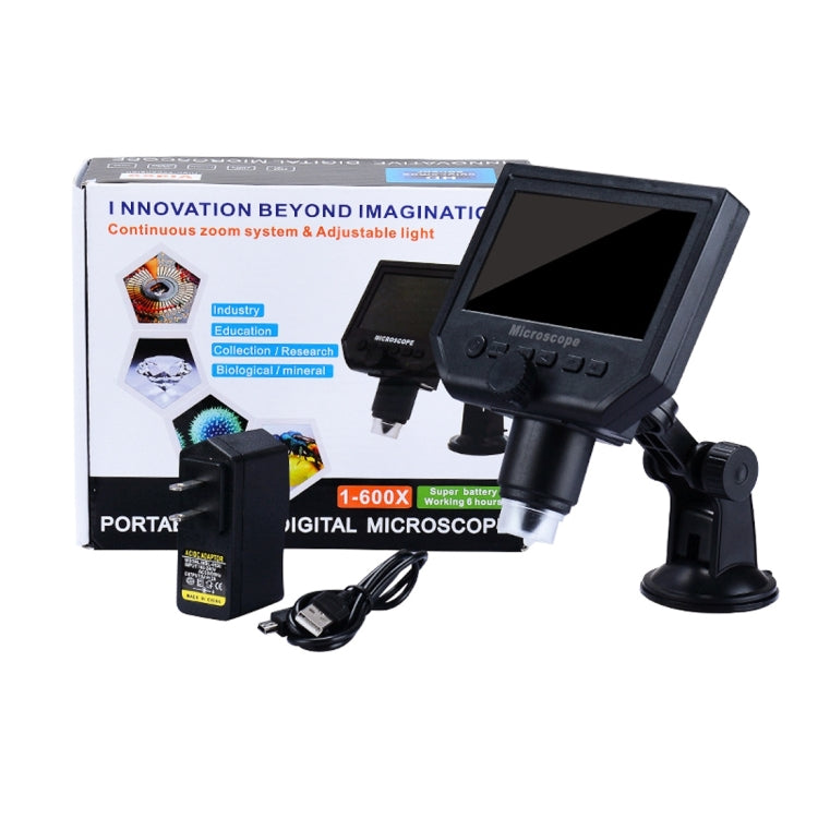 G600 600X 3.6MP 4.3 inch HD LCD Display Portable Digital Microscope Reluova