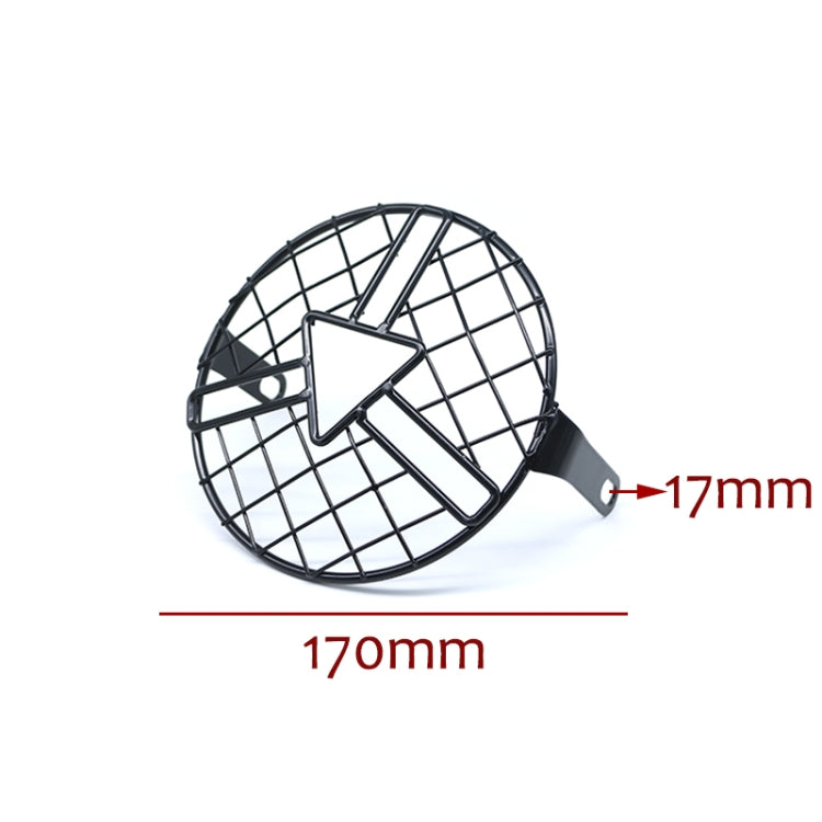 Motorcycle Headlight Arrowhead Grill Guard Retro Round Lamp Grill Cover ÎҵÄÉ̵ê