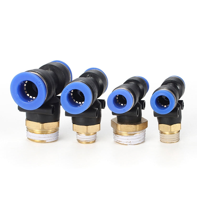 PB6-03 LAIZE 2pcs Plastic T-type Tee Male Thread Pneumatic Quick Connector My Store