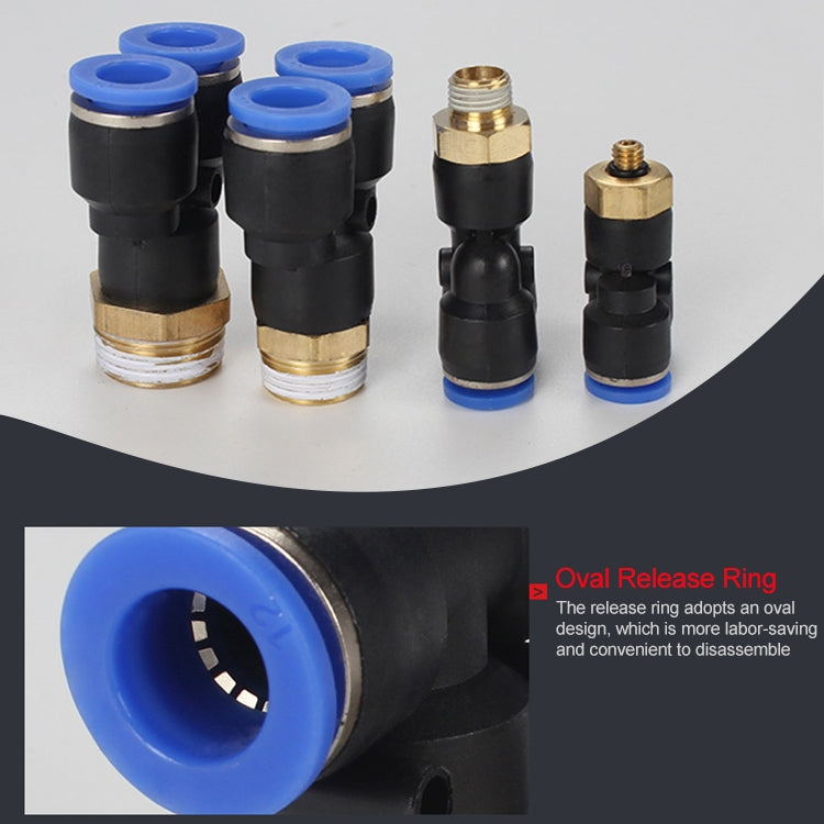 PX6-02 LAIZE 2pcs Plastic Y-type Tee Male Thread Pneumatic Quick Connector My Store