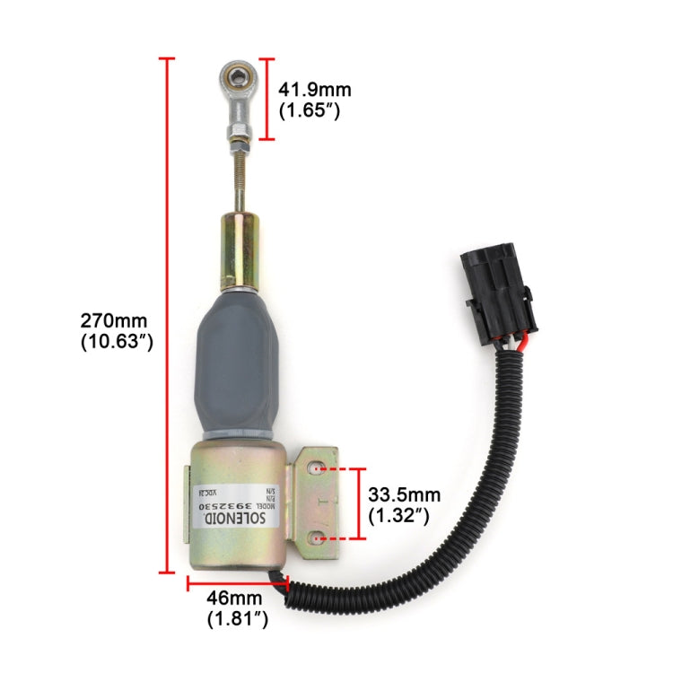 For Cummins / Hyundai Eengine Shutdown Solenoid Valve SA-4756-24 3932530