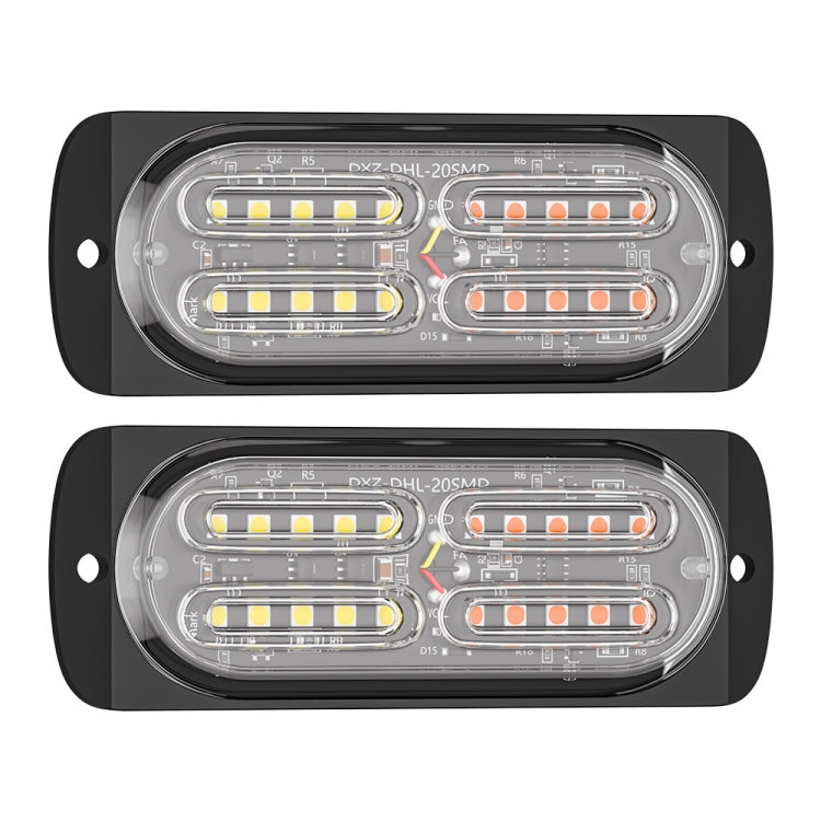 2pcs DC12-24V 3.2W Car 20LED Ultra-thin Strobe Light