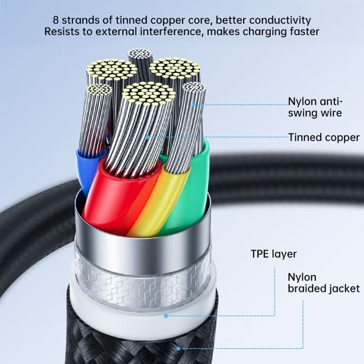 JOYROOM 20W Type-C to 8 Pin Surpass Series Fast Charging Data Cable