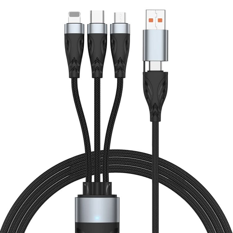 ADC-008 100W USB/Type-C to Type-C + 8 Pin + Micro USB Two to Three Fully Compatible Fast Charge Data Cable