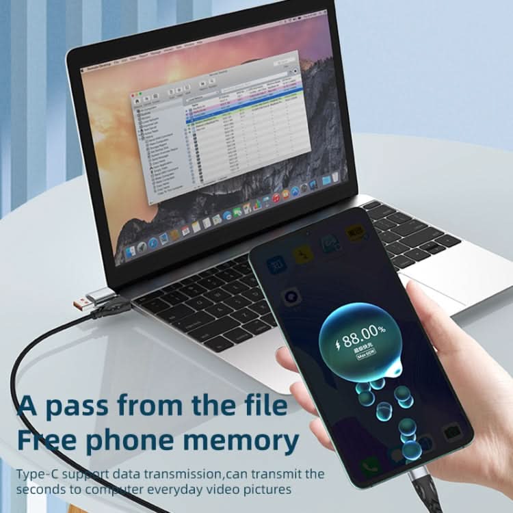 ADC-008 100W USB/Type-C to Type-C + 8 Pin + Micro USB Two to Three Fully Compatible Fast Charge Data Cable