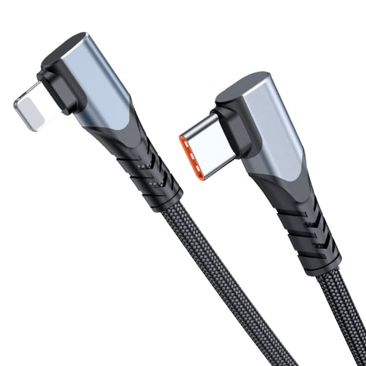 ADC-009 20W USB-C/Type-C to 8 Pin Double Elbow Data Cable