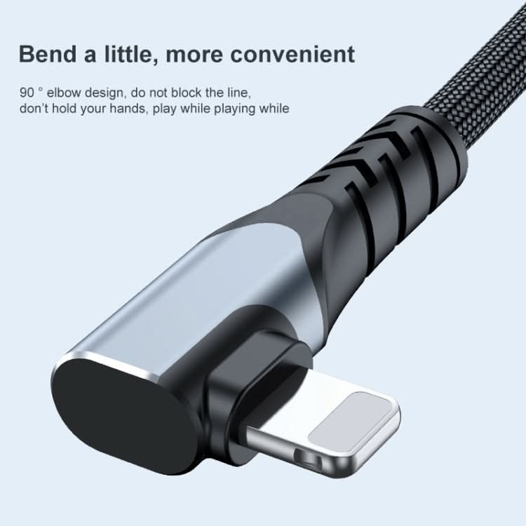 ADC-009 20W USB-C/Type-C to 8 Pin Double Elbow Data Cable