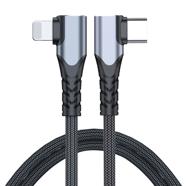 ADC-009 20W USB-C/Type-C to 8 Pin Double Elbow Data Cable