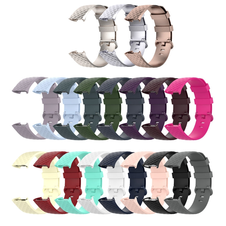 Color Buckle TPU Wrist Strap Watch Band for Fitbit Charge 4 / Charge 3 / Charge 3 SE, Series 1