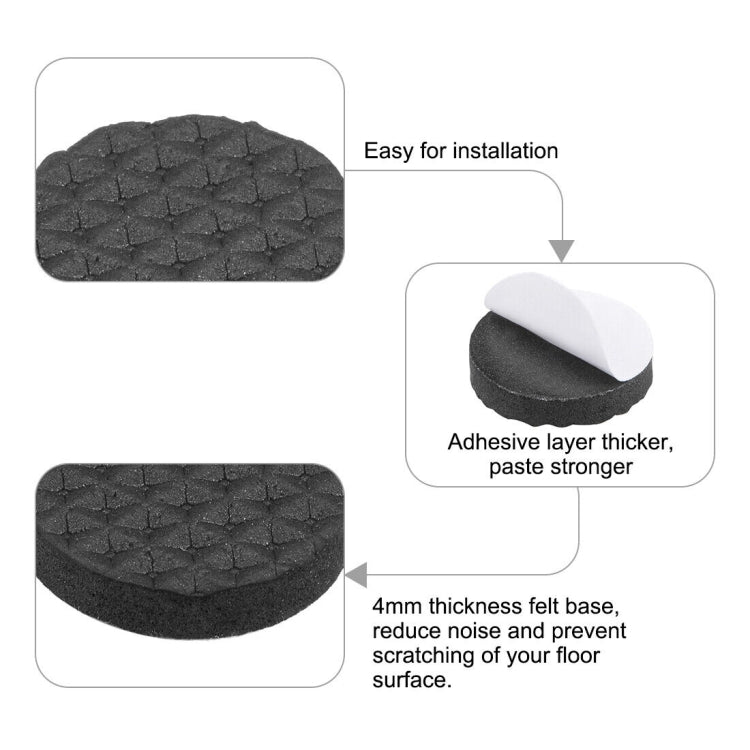 2 шт. 22 мм круглые клетчатые EVA-накладки на ножки для стола, дивана, противоскользящие, шумоподавляющие