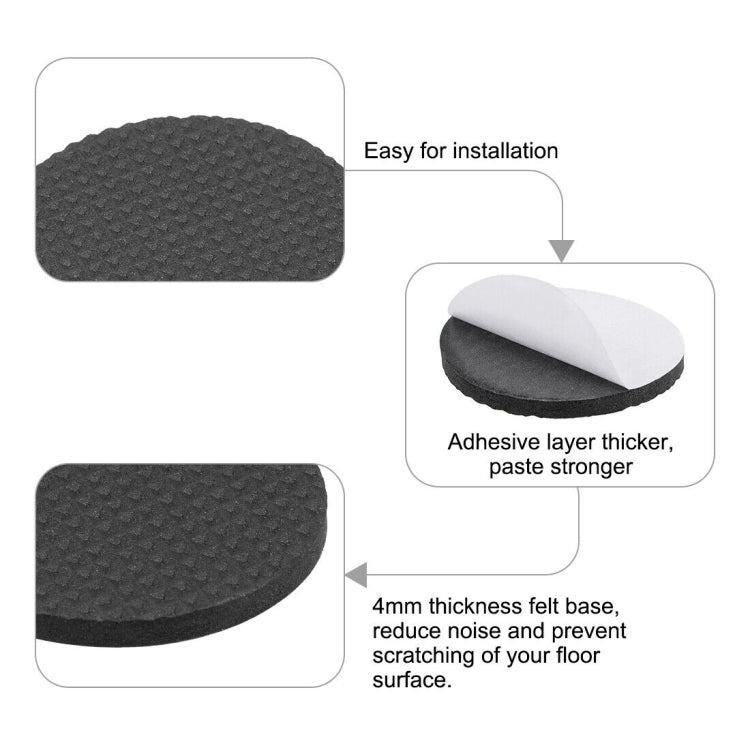 2pcs 46mm Round Plaid EVA Table Sofa Slip-proof Noise-reducing Foot Pads