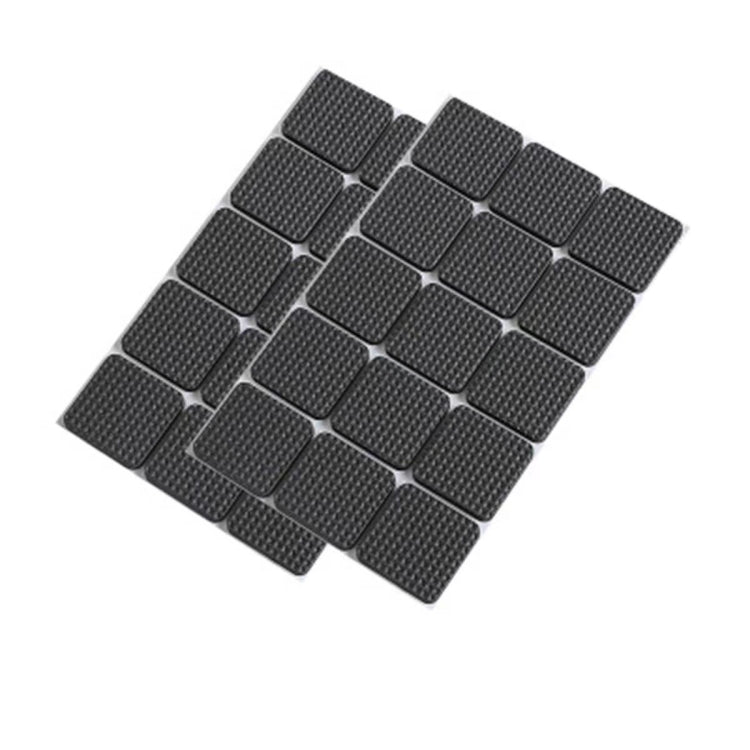 2pcs 27mm Square Plaid EVA Table Sofa Slip-proof Noise-reducing Foot Pads