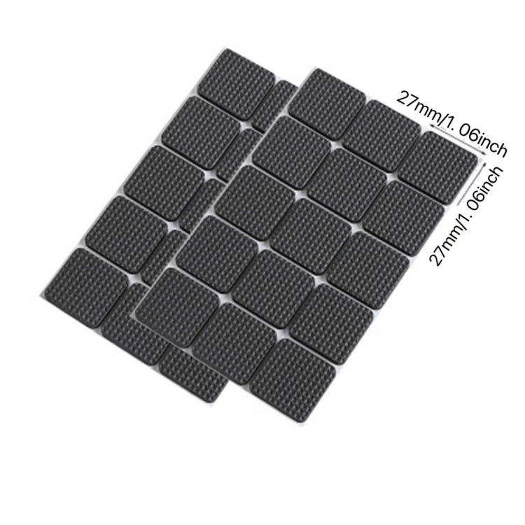 2pcs 27mm Square Plaid EVA Table Sofa Slip-proof Noise-reducing Foot Pads