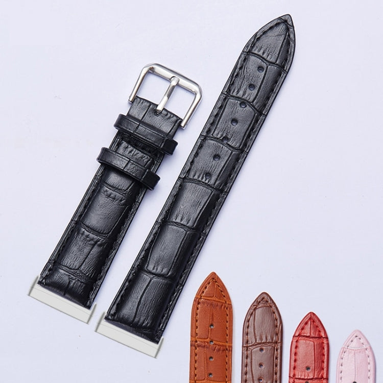 Universal Crocodile Texture Genuine Leather Watch Band