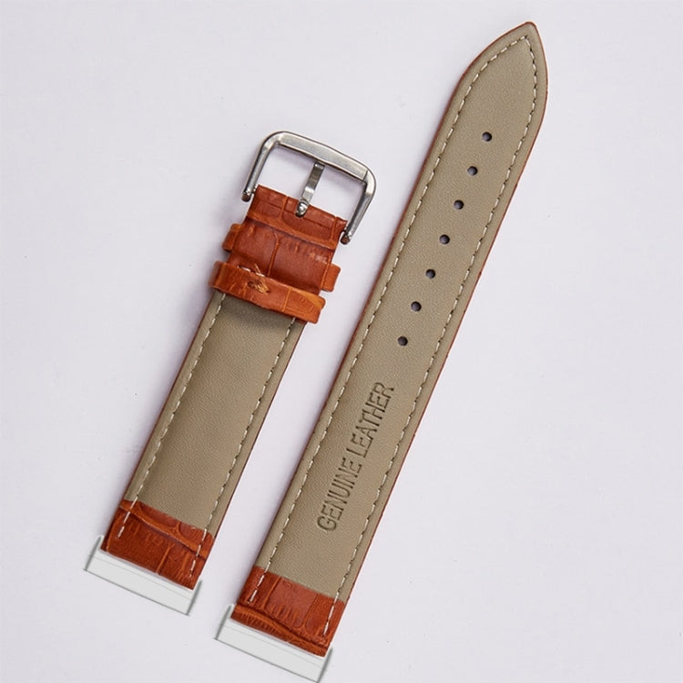 Universal Crocodile Texture Genuine Leather Watch Band