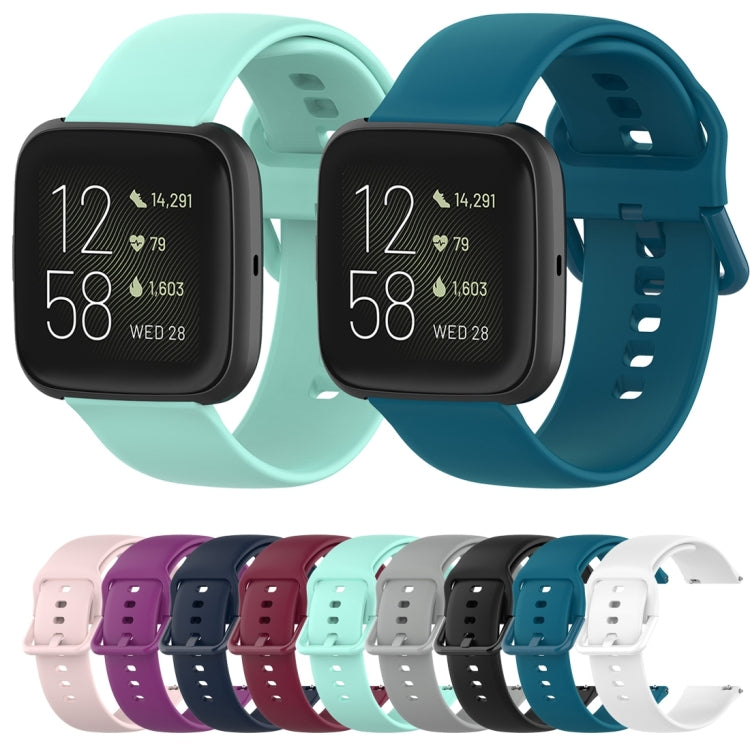 Color Buckle Silicone Wrist Strap Watch Band for Fitbit Versa 2 / Versa / Versa Lite / Blaze