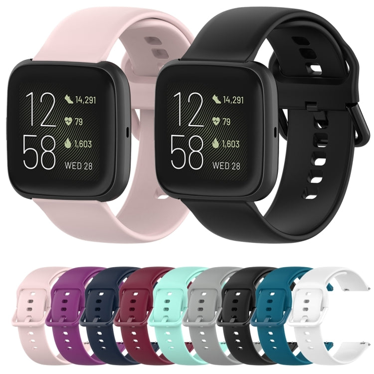 Color Buckle Silicone Wrist Strap Watch Band for Fitbit Versa 2 / Versa / Versa Lite / Blaze