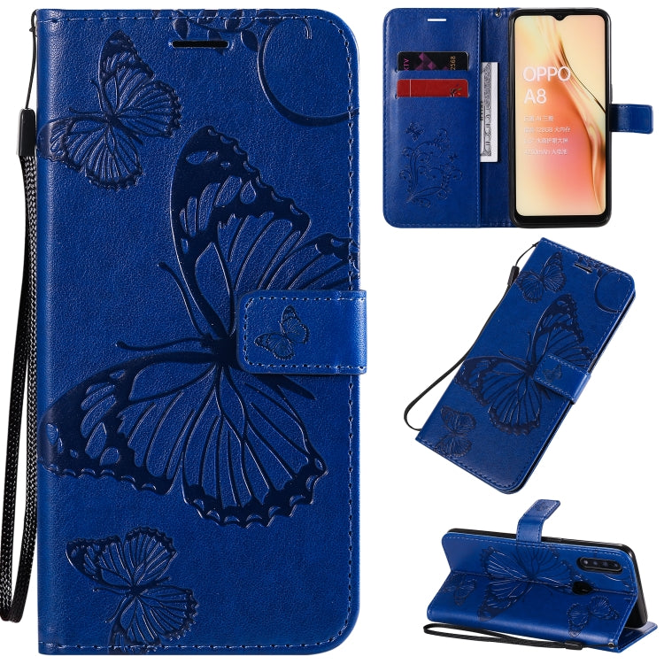 3D Butterflies Embossing Pattern Horizontal Flip Leather Case with Holder & Card Slot & Wallet & Lanyard, Series 4-Reluova