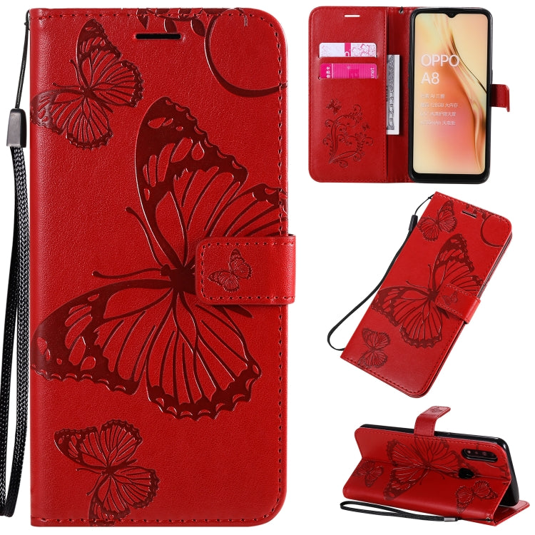 3D Butterflies Embossing Pattern Horizontal Flip Leather Case with Holder & Card Slot & Wallet & Lanyard, Series 4-Reluova