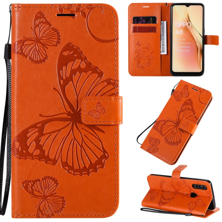 3D Butterflies Embossing Pattern Horizontal Flip Leather Case with Holder & Card Slot & Wallet & Lanyard, Series 4-Reluova