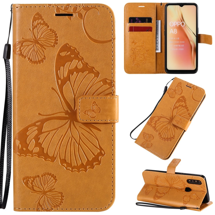 3D Butterflies Embossing Pattern Horizontal Flip Leather Case with Holder & Card Slot & Wallet & Lanyard, Series 4-Reluova