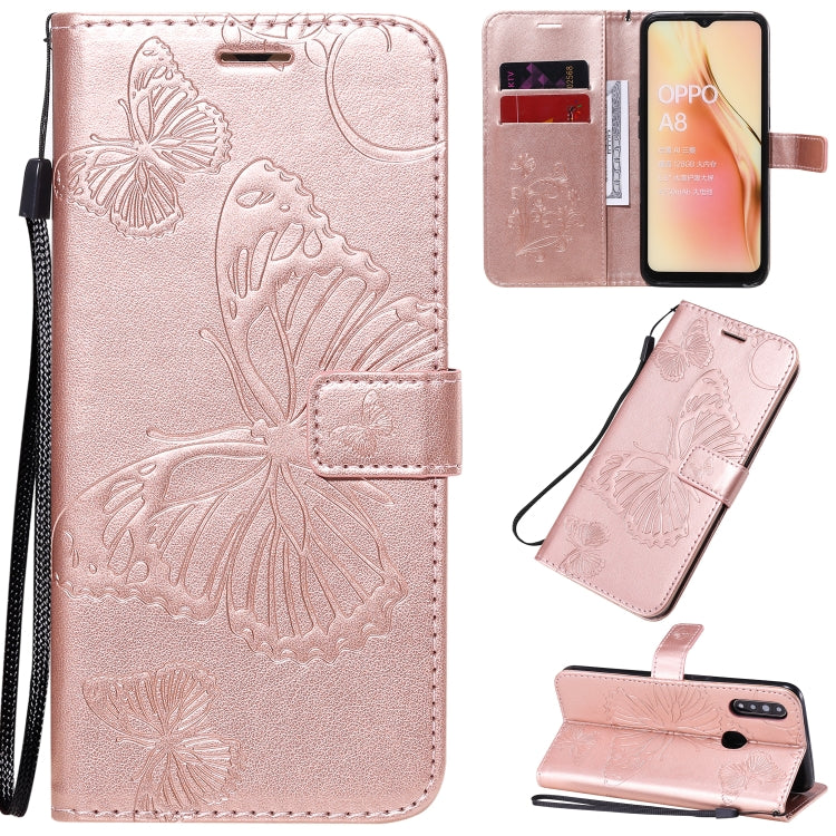 3D Butterflies Embossing Pattern Horizontal Flip Leather Case with Holder & Card Slot & Wallet & Lanyard, Series 4-Reluova