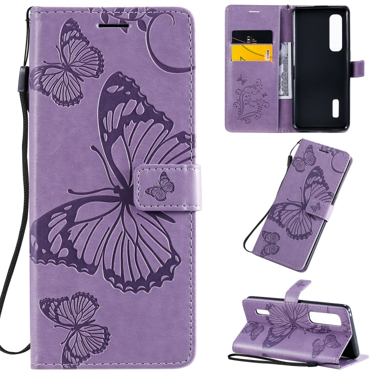 3D Butterflies Embossing Pattern Horizontal Flip Leather Case with Holder & Card Slot & Wallet & Lanyard, Series 5-Reluova