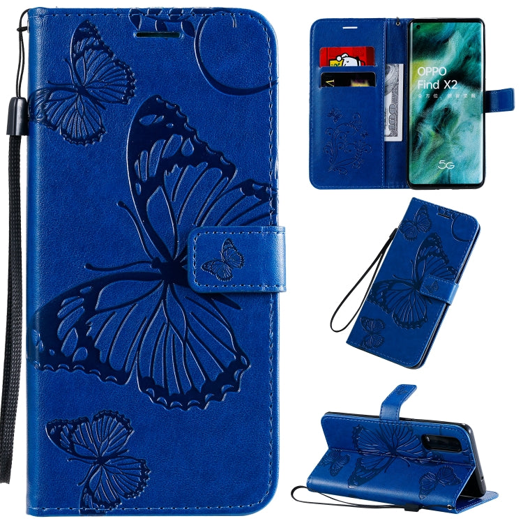 3D Butterflies Embossing Pattern Horizontal Flip Leather Case with Holder & Card Slot & Wallet & Lanyard, Series 6-Reluova