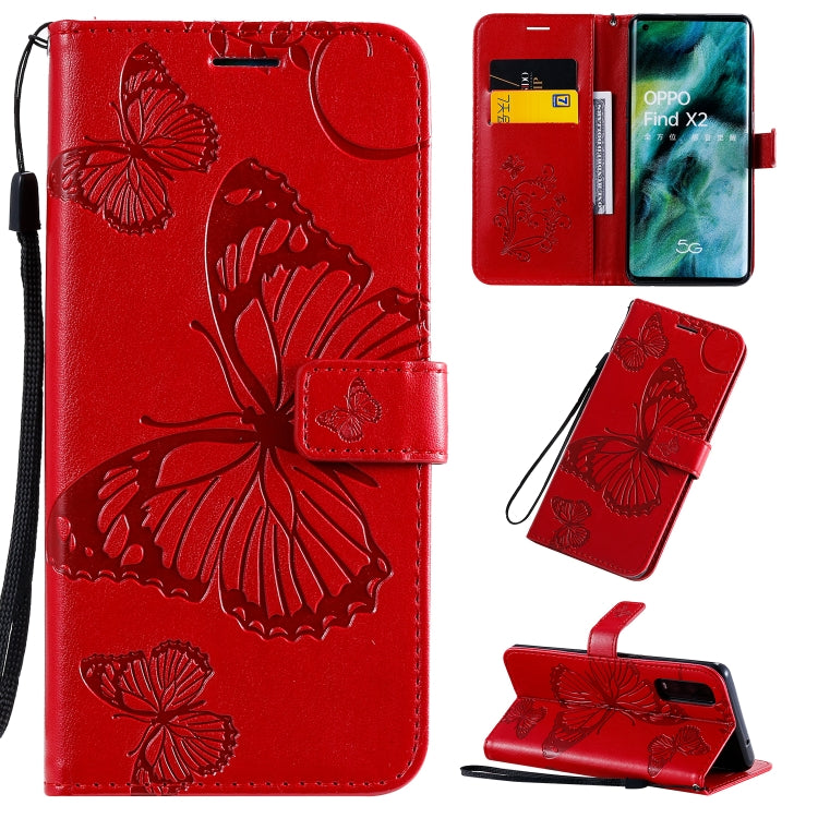 3D Butterflies Embossing Pattern Horizontal Flip Leather Case with Holder & Card Slot & Wallet & Lanyard, Series 6-Reluova