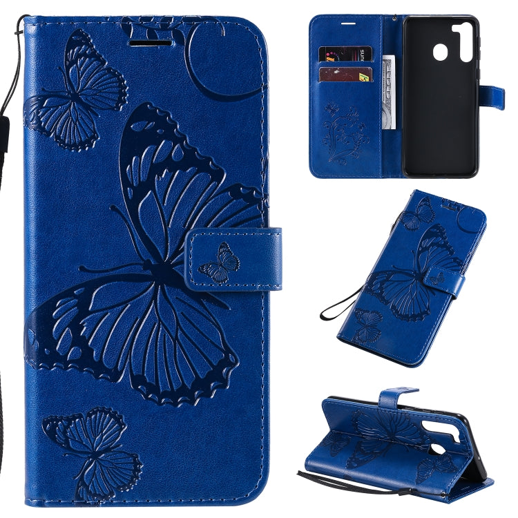 3D Butterflies Embossing Pattern Horizontal Flip Leather Case with Holder & Card Slot & Wallet & Lanyard, Series 6-Reluova