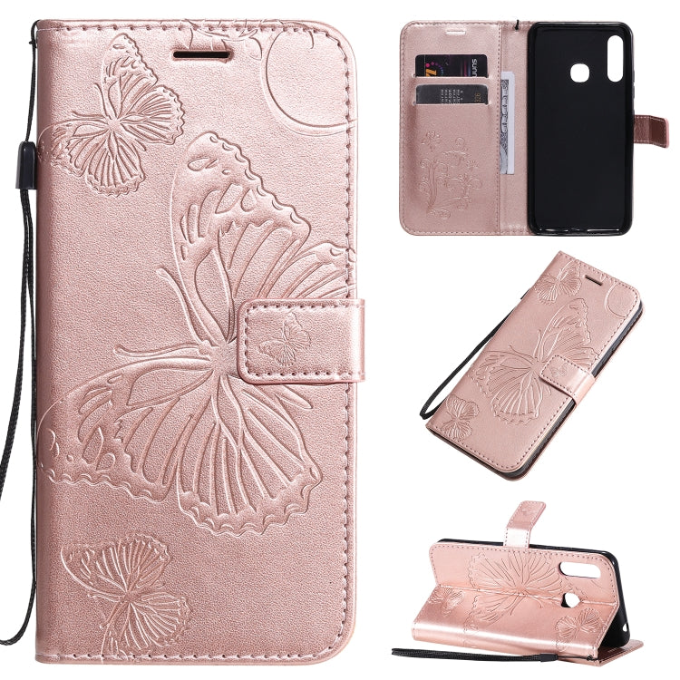 3D Butterflies Embossing Pattern Horizontal Flip Leather Case with Holder & Card Slot & Wallet & Lanyard, Series 6-Reluova