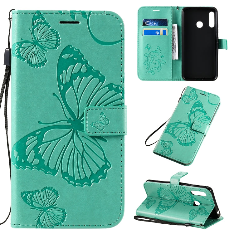 3D Butterflies Embossing Pattern Horizontal Flip Leather Case with Holder & Card Slot & Wallet & Lanyard, Series 3-Reluova