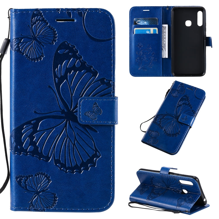 3D Butterflies Embossing Pattern Horizontal Flip Leather Case with Holder & Card Slot & Wallet & Lanyard, Series 3-Reluova