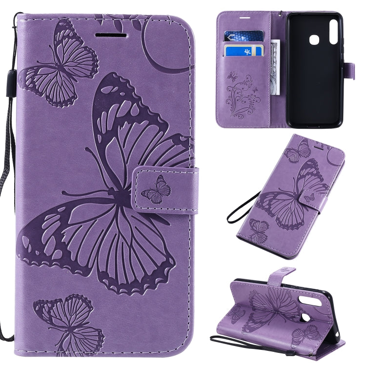 3D Butterflies Embossing Pattern Horizontal Flip Leather Case with Holder & Card Slot & Wallet & Lanyard, Series 3-Reluova