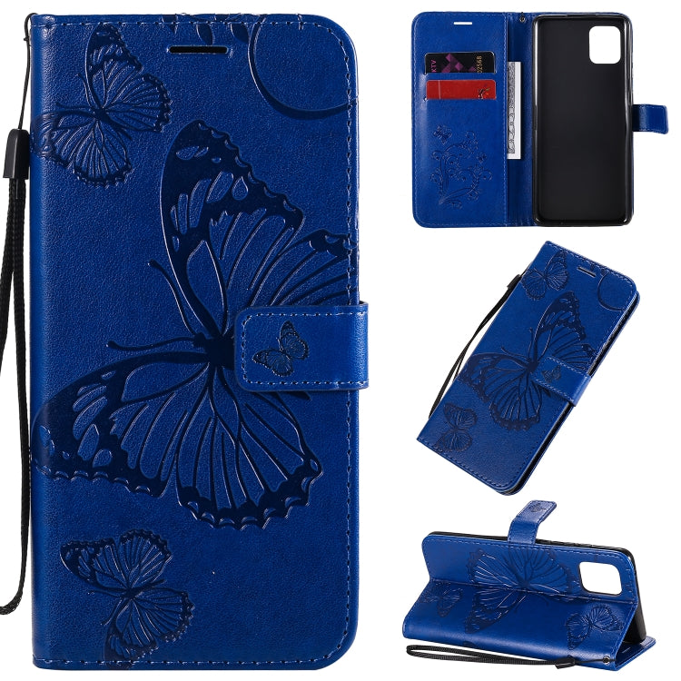 3D Butterflies Embossing Pattern Horizontal Flip Leather Case with Holder & Card Slot & Wallet & Lanyard, Series 3-Reluova