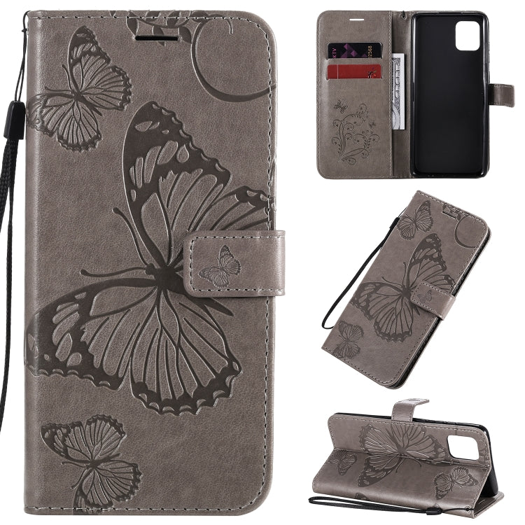 3D Butterflies Embossing Pattern Horizontal Flip Leather Case with Holder & Card Slot & Wallet & Lanyard, Series 3-Reluova