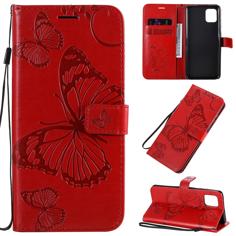 3D Butterflies Embossing Pattern Horizontal Flip Leather Case with Holder & Card Slot & Wallet & Lanyard, Series 3-Reluova