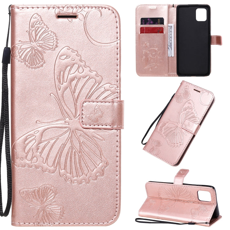 3D Butterflies Embossing Pattern Horizontal Flip Leather Case with Holder & Card Slot & Wallet & Lanyard, Series 3-Reluova