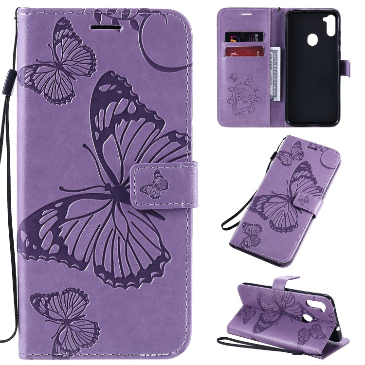 3D Butterflies Embossing Pattern Horizontal Flip Leather Case with Holder & Card Slot & Wallet & Lanyard, Series 4-Reluova