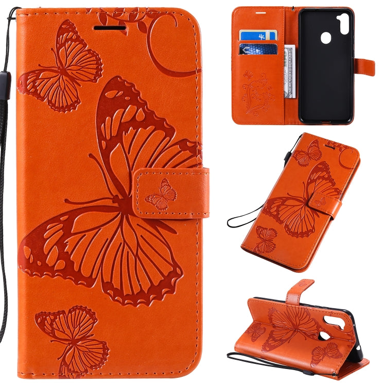 3D Butterflies Embossing Pattern Horizontal Flip Leather Case with Holder & Card Slot & Wallet & Lanyard, Series 4-Reluova