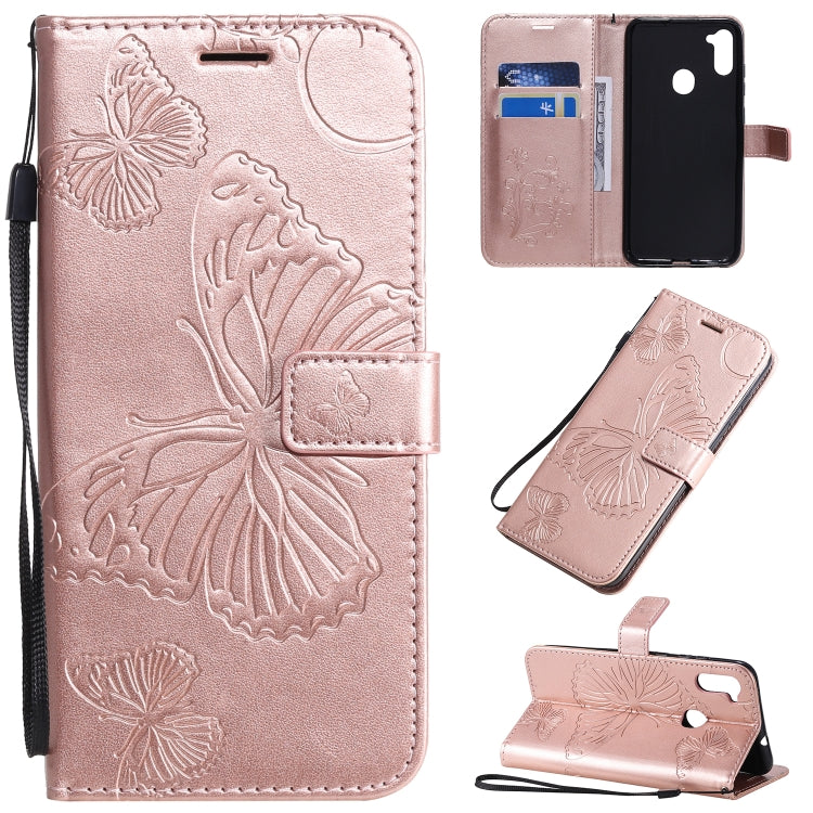 3D Butterflies Embossing Pattern Horizontal Flip Leather Case with Holder & Card Slot & Wallet & Lanyard, Series 4-Reluova