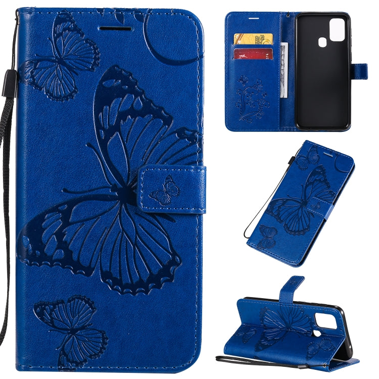 3D Butterflies Embossing Pattern Horizontal Flip Leather Case with Holder & Card Slot & Wallet & Lanyard, Series 4-Reluova