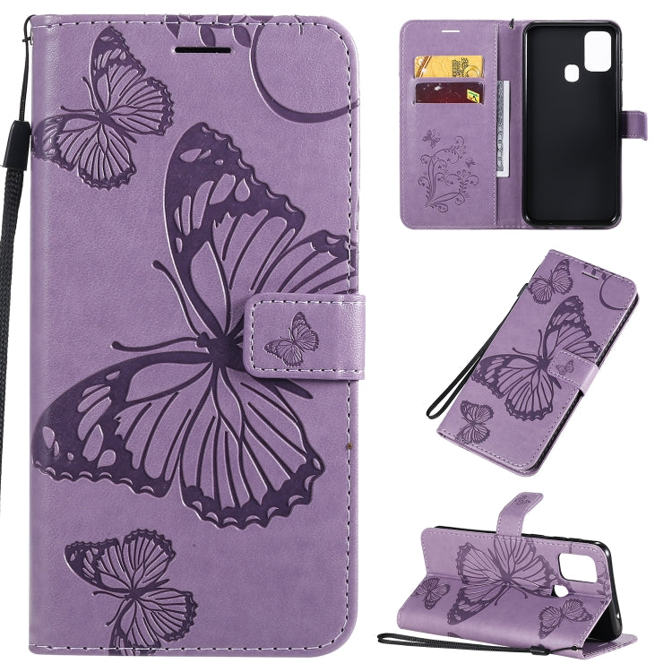 3D Butterflies Embossing Pattern Horizontal Flip Leather Case with Holder & Card Slot & Wallet & Lanyard, Series 4-Reluova