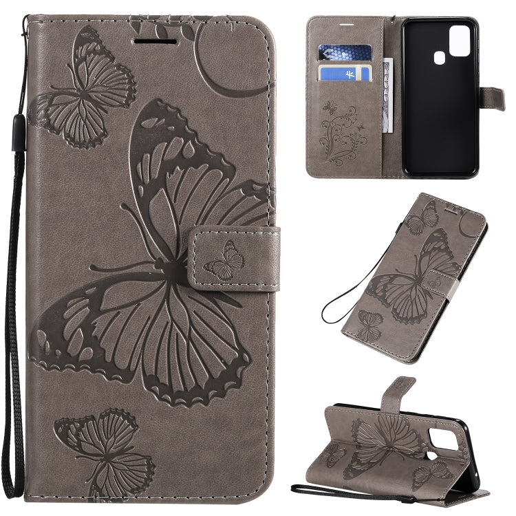 3D Butterflies Embossing Pattern Horizontal Flip Leather Case with Holder & Card Slot & Wallet & Lanyard, Series 4-Reluova