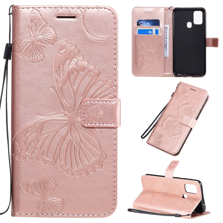 3D Butterflies Embossing Pattern Horizontal Flip Leather Case with Holder & Card Slot & Wallet & Lanyard, Series 4-Reluova