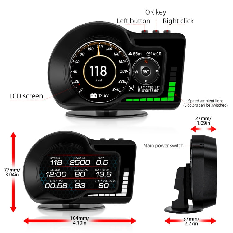 F15 Car High-definition LCD Instrument OBD+GPS HUD Head-up Display ÎҵÄÉ̵ê