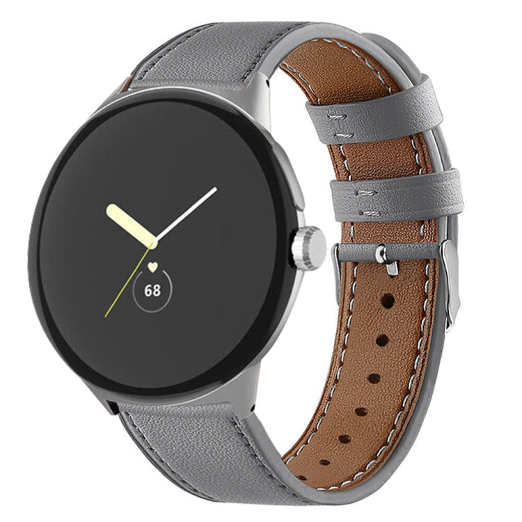 Round Tail Genuine Leather Watch Band